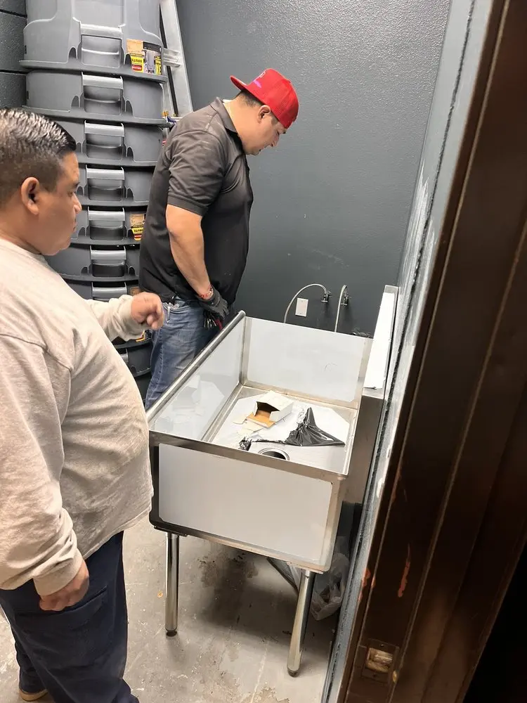Commercial plumbing and sink installation in Auburn